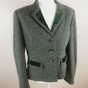 Talbots Olive Green Wool Blazer